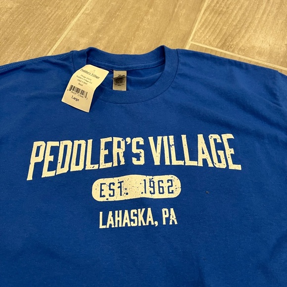 Peddlers Village T-Shirt Men’s Size Large Color Royal Blue - Picture 2 of 6